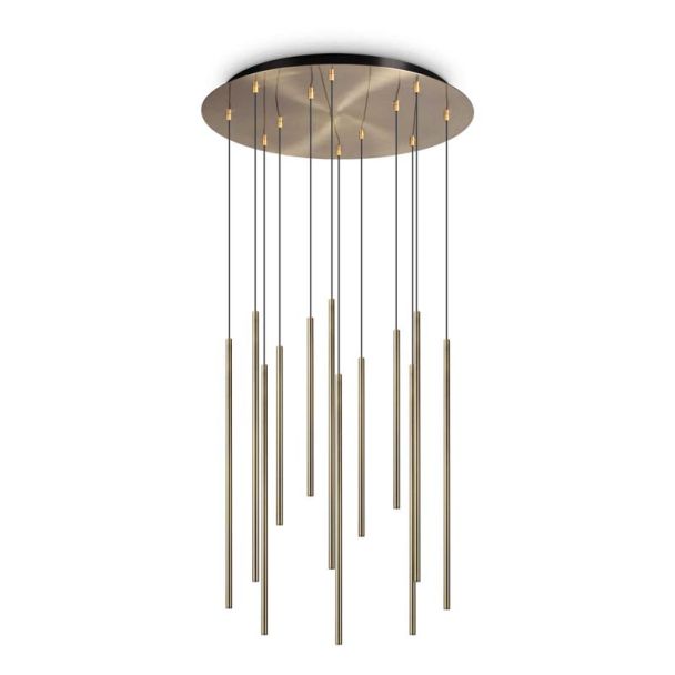 IDEAL LUX 263663 FILO SP12 OTTONE LAMPA WISZĄCA mosiądz
