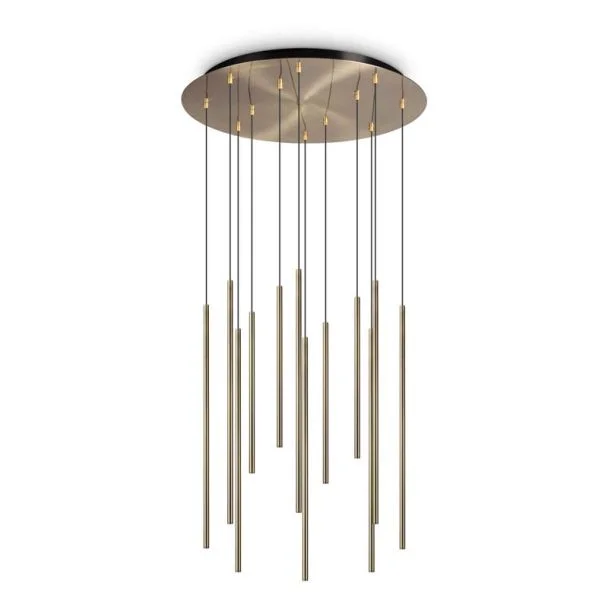 IDEAL LUX 263663 FILO SP12 OTTONE LAMPA WISZĄCA mosiądz