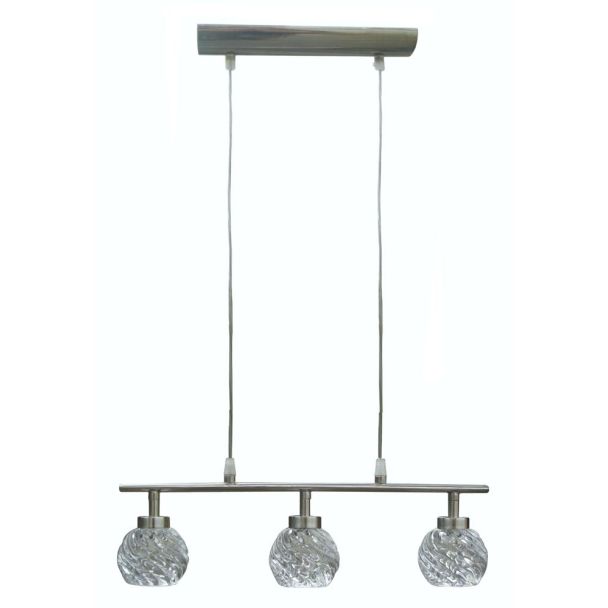 CANDELLUX 33-27408 GIRA ZWIS 3X40 G9 SATYNA NIKIEL+KRYSZTAŁ PROMOCJA