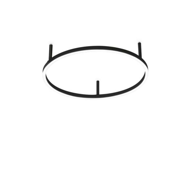 IDEAL LUX 265988 ORACLE SLIM PL D050 ROUND 3000K ON-OFF BK LAMPA SUFITOWA czarny