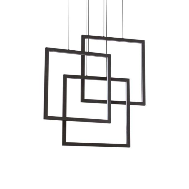 IDEAL LUX 269375 FRAME SP QUADRATO NERO LAMPA WISZĄCA czarny