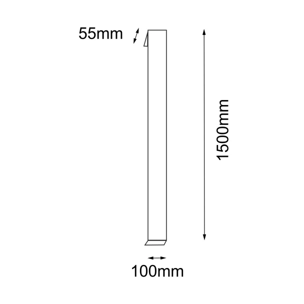 ANTIGO Kinkiet zewnętrzny Hikone - Antracyt (1500 mm) 4000K 9926