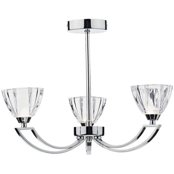 DAR VIT0350 VITO 3LT SEMI FLUSH POL CHR