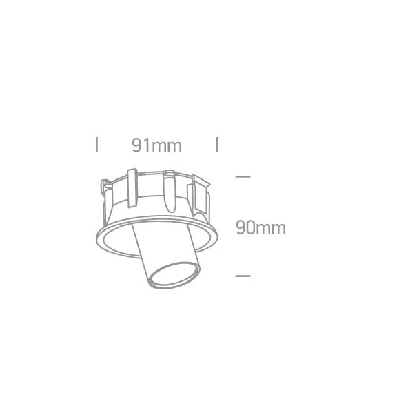 ONE LIGHT 11107C/W/W Karistos biały wpustCOB LED 3000K 7W