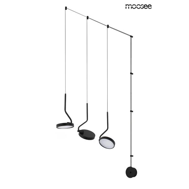 MOOSEE MSE010100385 lampa ścienna FLAT 3 czarna