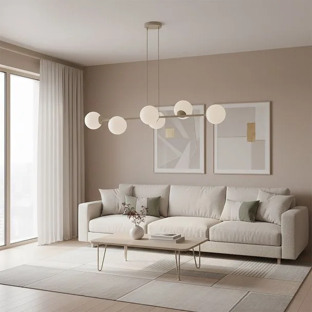 EMIBIG 1640/6 MAGNUS 6 MOKKA OPAL LAMPA WISZĄCA