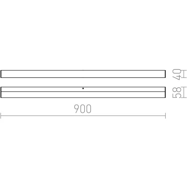 RENDL R12403 LEVIA 90 ścienna aluminium 230V LED 18W IP44 3000K