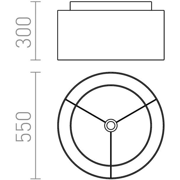 RENDL R11477 DOUBLE 50/19 abażur Polycotton czarna/złota folia max. 23W