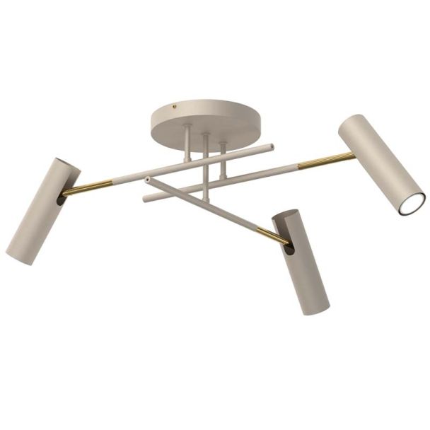 LUMINEX 277 plafon prosty Axion beige/gold 3xGU10