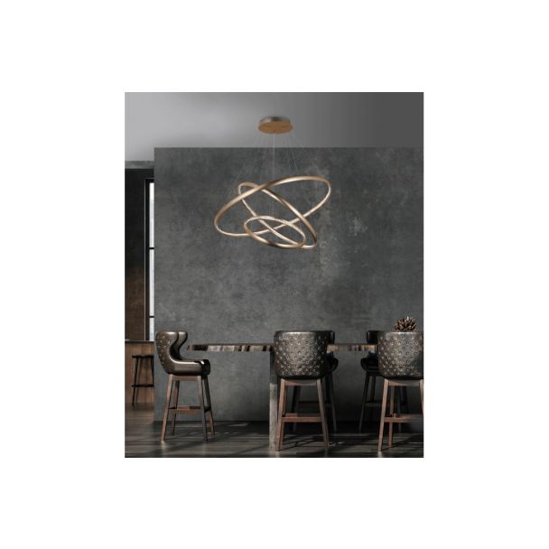 AZZARDO AZ4429 BRIGHTON 3 GO DECORATIVE PENDANT GOLD