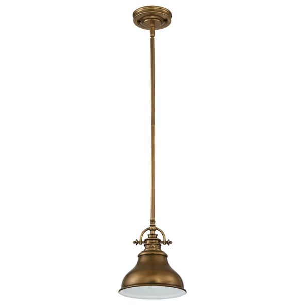 ELSTEAD Emery QZ-EMERY-P-S-WS 1 Light Mini Pendant - Weathered Brass