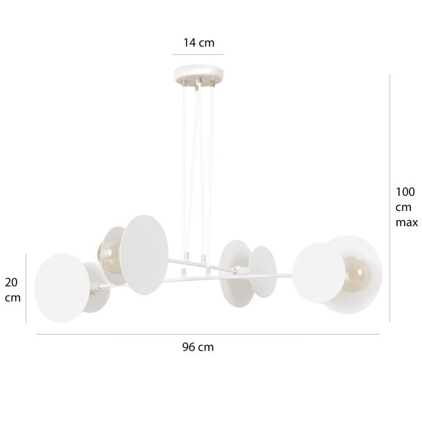 EMIBIG 793/4 IDEA 4 WHITE LAMPA WISZĄCA