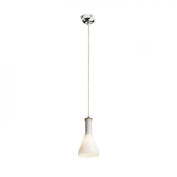 RENDL R12663 PULIRE CON wisząca szkło opalowe/drewno/chrom 230V E14 28W