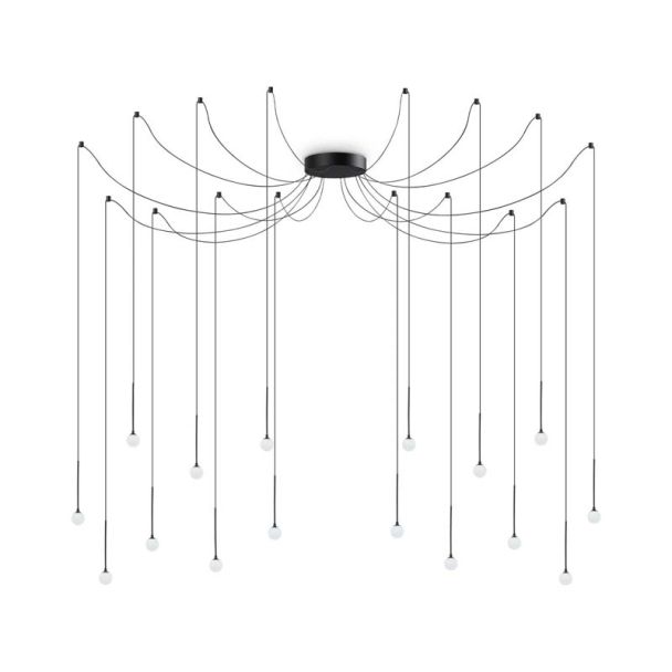 IDEAL LUX 284002 LUCCIOLA SP16 NERO LAMPA WISZĄCA czarny
