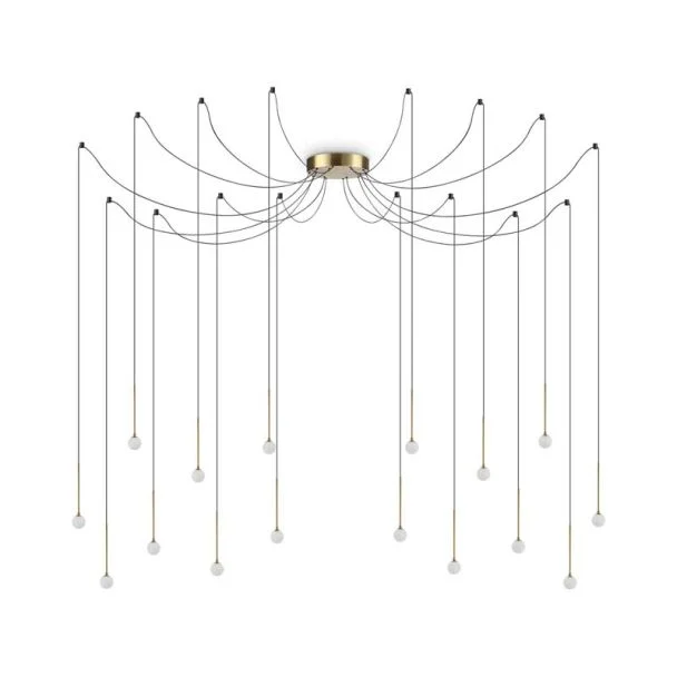 IDEAL LUX 284019 LUCCIOLA SP16 OTTONE LAMPA WISZĄCA mosiądz