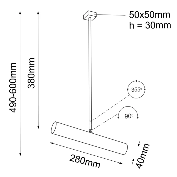 ANTIGO Reflektor Yabu R1 - Czarny 2241