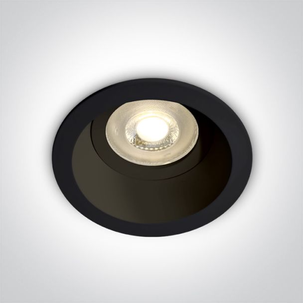 ONE LIGHT 10105D4/B Meladia czarny wpust z oprawką GU10 MR16 50W dark light