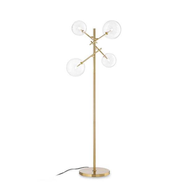 IDEAL LUX 290966 EQUINOXE PT4 OTTONE LAMPA PODŁOGOWA mosiądz