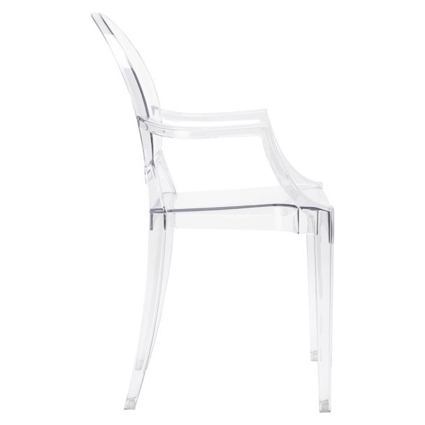 King Home 124-APC.CLEAR Krzesło LOUIS transparentne - poliwęglan