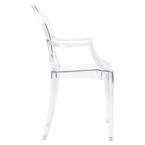 King Home 124-APC.CLEAR Krzesło LOUIS transparentne - poliwęglan