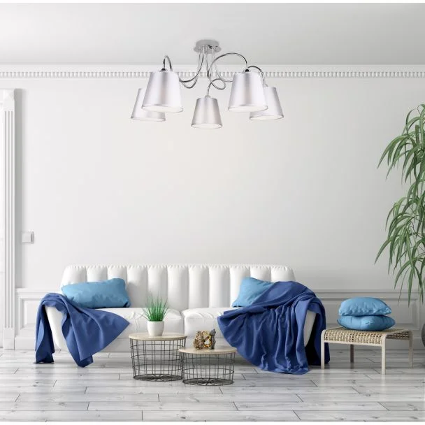 CANDELLUX 35-70753 LUK LAMPA WISZĄCA 5X40W E14 CHROM