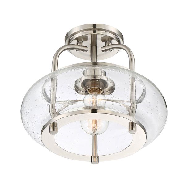 ELSTEAD Trilogy QZ-TRILOGY-SFS-BN 1 Light Semi-Flush Mount - Brushed Nickel