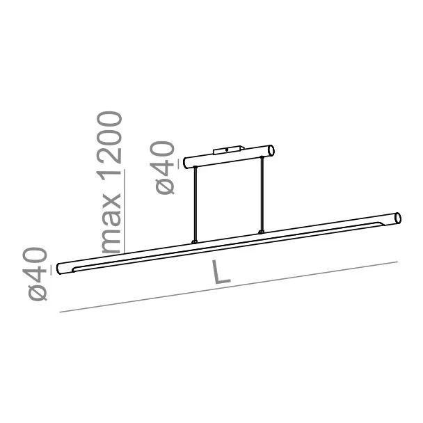 AQFORM 50572 THIN TUBE central LED zwieszany