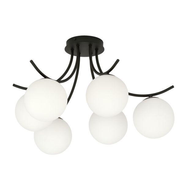 EMIBIG 1109/6 LAMPA SUFITOWA BOSTON 6 BLACK/OPAL