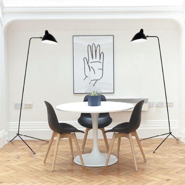 Step into Design F8701 Lampa podłogowa CRANE-F1 czarna 160 cm