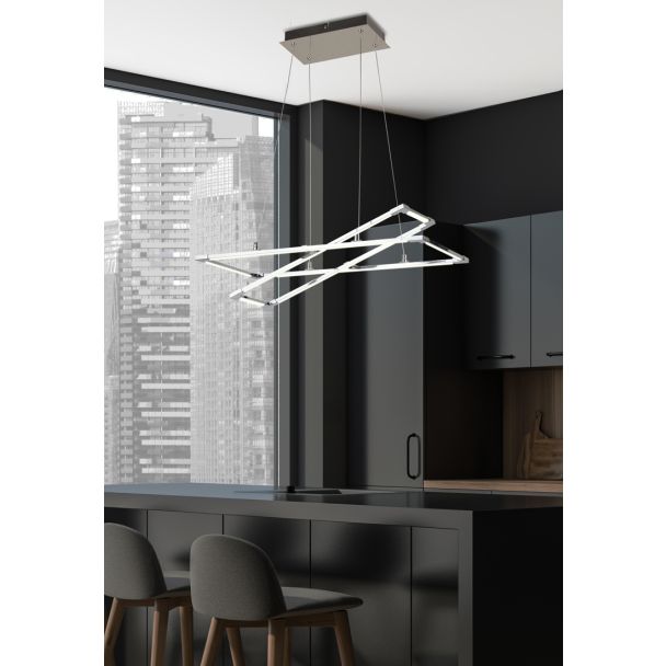 CANDELLUX A0033-320 KSEROS LAMPA WISZĄCA 60X30 35W LED SREBRNO SZARY 4000K APETI