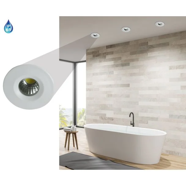 CANDELLUX 2258966 SH-14 WH 3W LED 230V BIAŁY oczko sufitowe lampa sufitowa HERMETYCZNA IP65 odporna na wilgoć