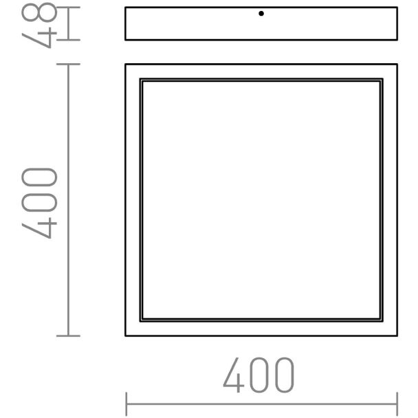 RENDL R12063 STRUCTURAL LED 40X40 natynkowa biała 230V LED 40W 3000K
