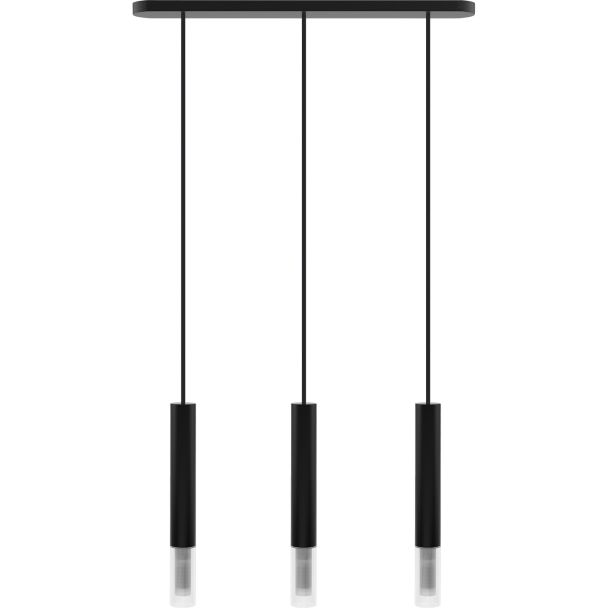 HELLUX 8620319 Lampa wisząca Madera2 klosz 3 pł czarny
