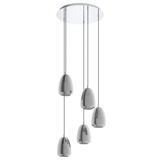 EGLO 98617 LAMPA ALOBRASE OPRAWA WISZĄCA HL/5 E27 CHROM/SW-TRANSP.ALOBRASE