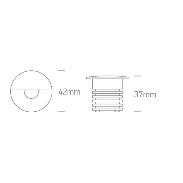 ONE LIGHT 68070/W/W Kavasila biay wpust ścienny LED 3000K 1W 350mA IP65