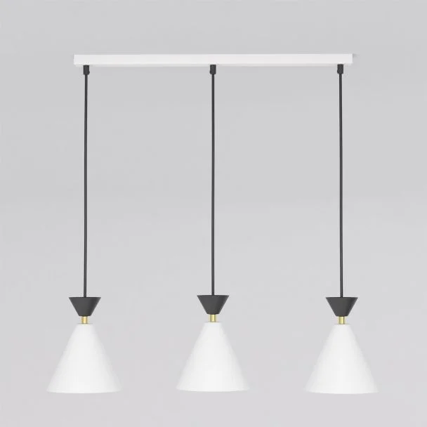 EMIBIG 1743/3 KLEVER 3 WHITE BLACK Lampa wisząca