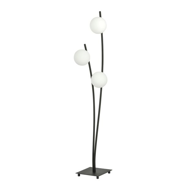 EMIBIG 1102/LP3 LAMPA PODŁOGOWA HUNTER LP3 BLACK/OPAL