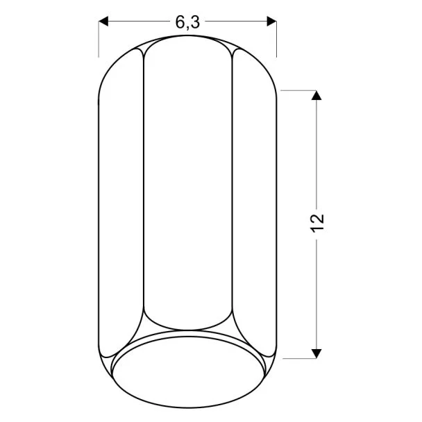 CANDELLUX 2282855 LAMPA SUFITOWA TUBA 1X25W GU10 6,3/12 BIAŁY