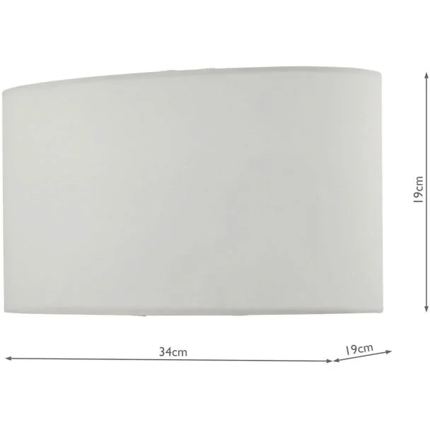DAR UTA1315 IVORY FAUX SILK SHADE FOR UTA4250
