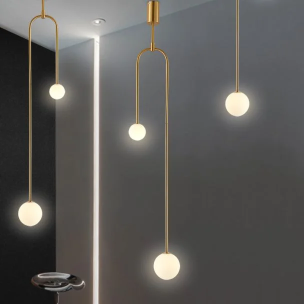 Step into design ST-8928S brass Lampa wisząca LOOP złota 123 cm