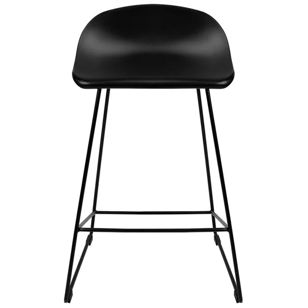 KING HOME PC-148A Krzesło barowe ROLF czarne 66 cm - polipropylen, metal