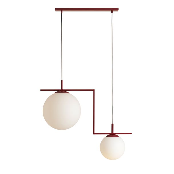 ALDEX 1038H15_2 LAMPA WISZĄCA ZAC 2 CZERWONY KOLOR MATTE