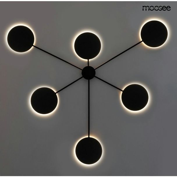 MOOSEE MSE010100356 MOOSEE lampa ścienna SHADOW 6 czarna