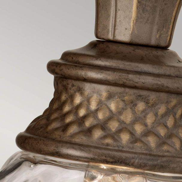 ELSTEAD Plantation HK-PLANT-BATH-PZ 1 Light Wall Light - Pearl Bronze
