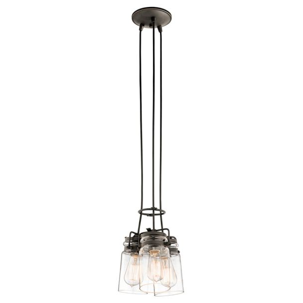 ELSTEAD Brinley KL-BRINLEY3-OZ 3 Light Pendant - Olde Bronze