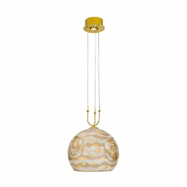 KOLARZ 0392.31+1L.3.AQ.CH LUNA lampa wisząca złoto 24K