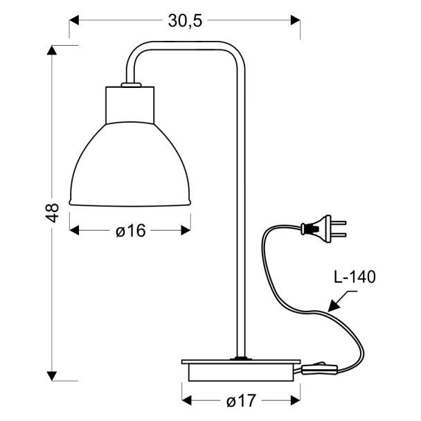 CANDELLUX 41-73488 VARIO LAMPKA GABINETOWA 1X60W E27 CZARNY