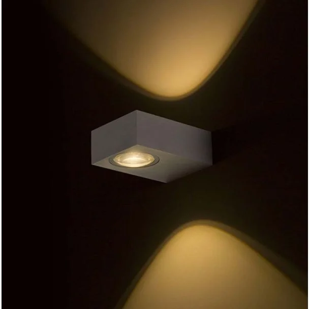 RENDL R12831 KORSO II ścienna aluminium szczotkowane 230V LED 2x3W 120° IP54 3000K