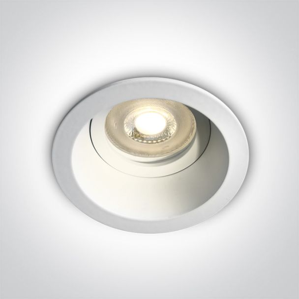 ONE LIGHT 10105D4/W Meladia biały wpust z oprawką GU10 MR16 50W dark light