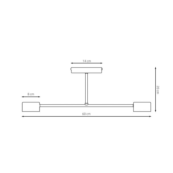 EMIBIG 1680/2 HALO 2 MOKKA LAMPA SUFITOWA